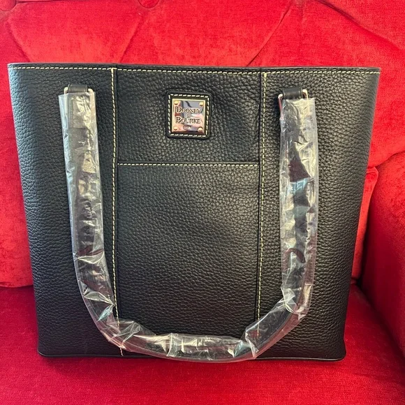 Brand new!! Dooney & Bourke small Lexington tote in black in bag w/ dust bag - Picture 7 of 11